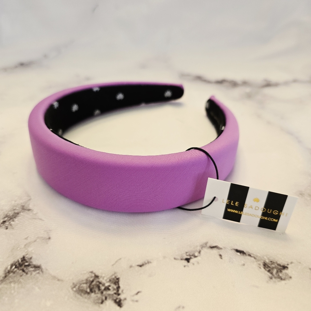 LELE SADOUGH Neoprene Alice Headband in Lavender Neon Purple